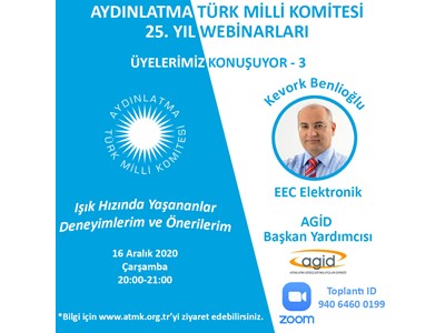 Aydınlatma Türk Milli Komitemizin 25. yıl etkinliklerine Aralık ayında da devam ediyoruz...