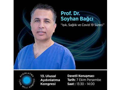 13.ULUSAL AYDINLATMA KONGRESİ DAVETLİ KONUŞMACISI : Prof. Dr. SOYHAN BAĞCI